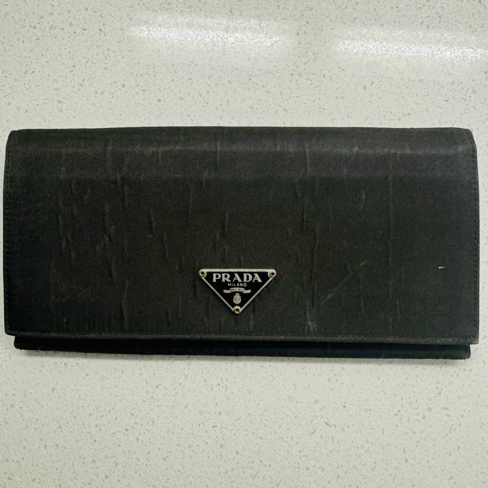 Prada Dark Charcoal Clutch